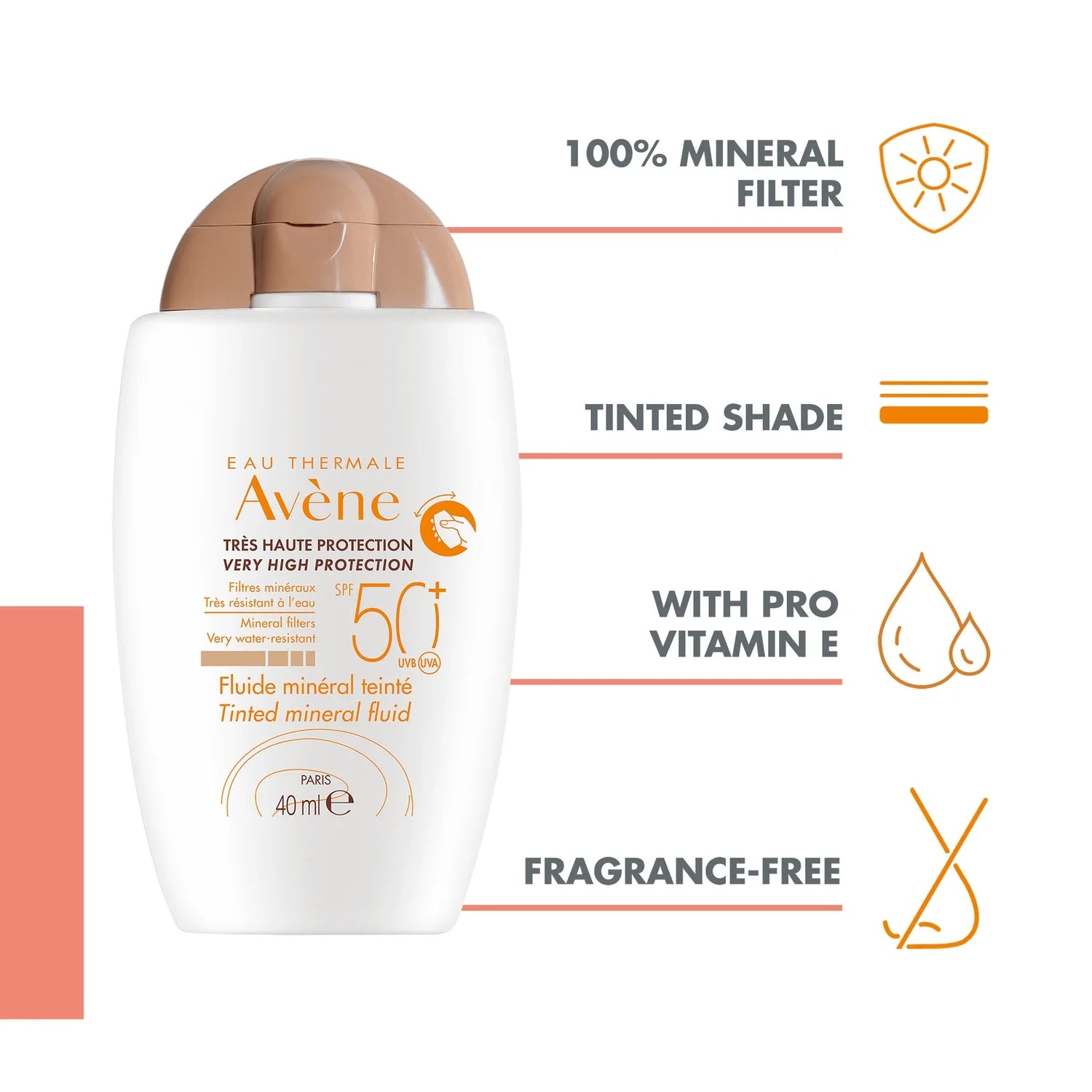 Avène Very High Tinted Mineral Fluid SPF 50+
