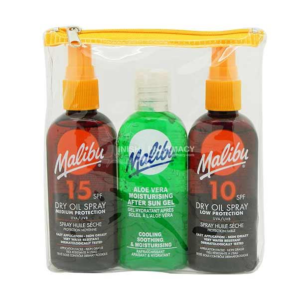 Malibu Dry Oil Sprays & After Sun Holiday Pack