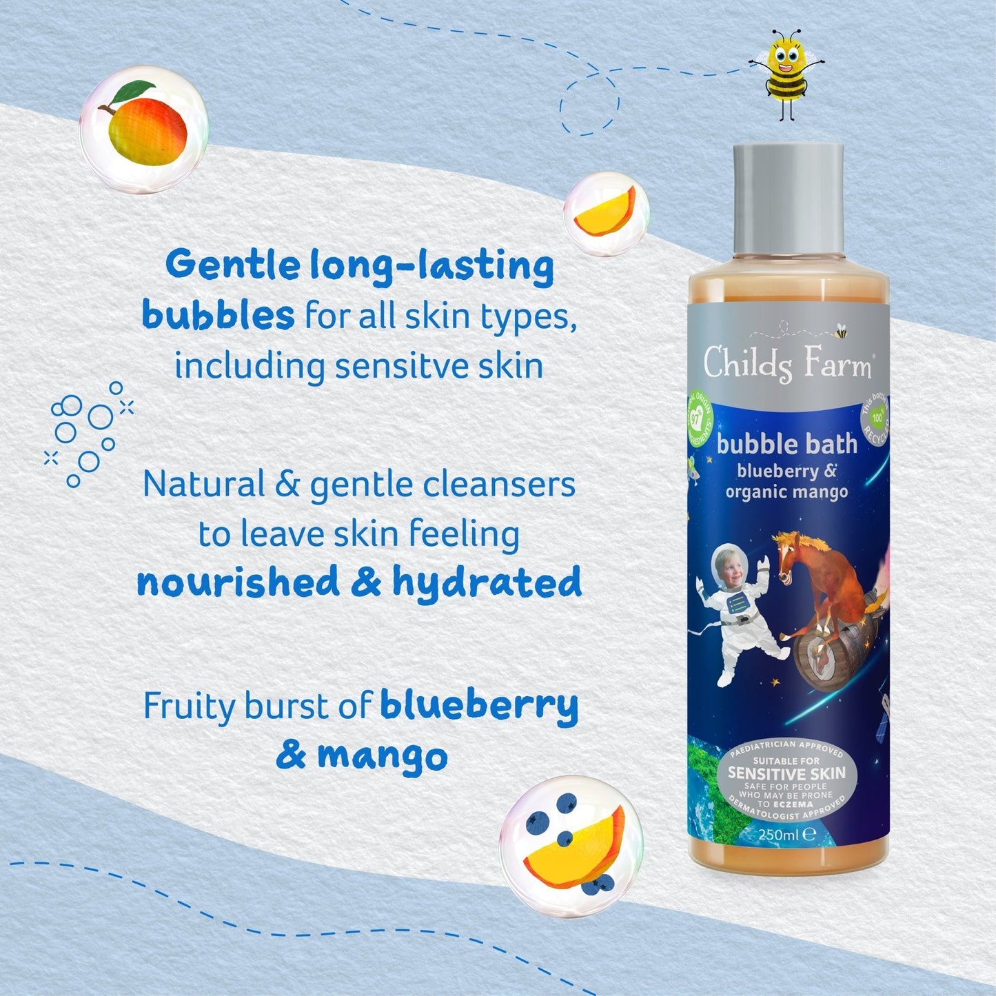 Childs Farm Bubble Bath - Blueberry & Organic Mango