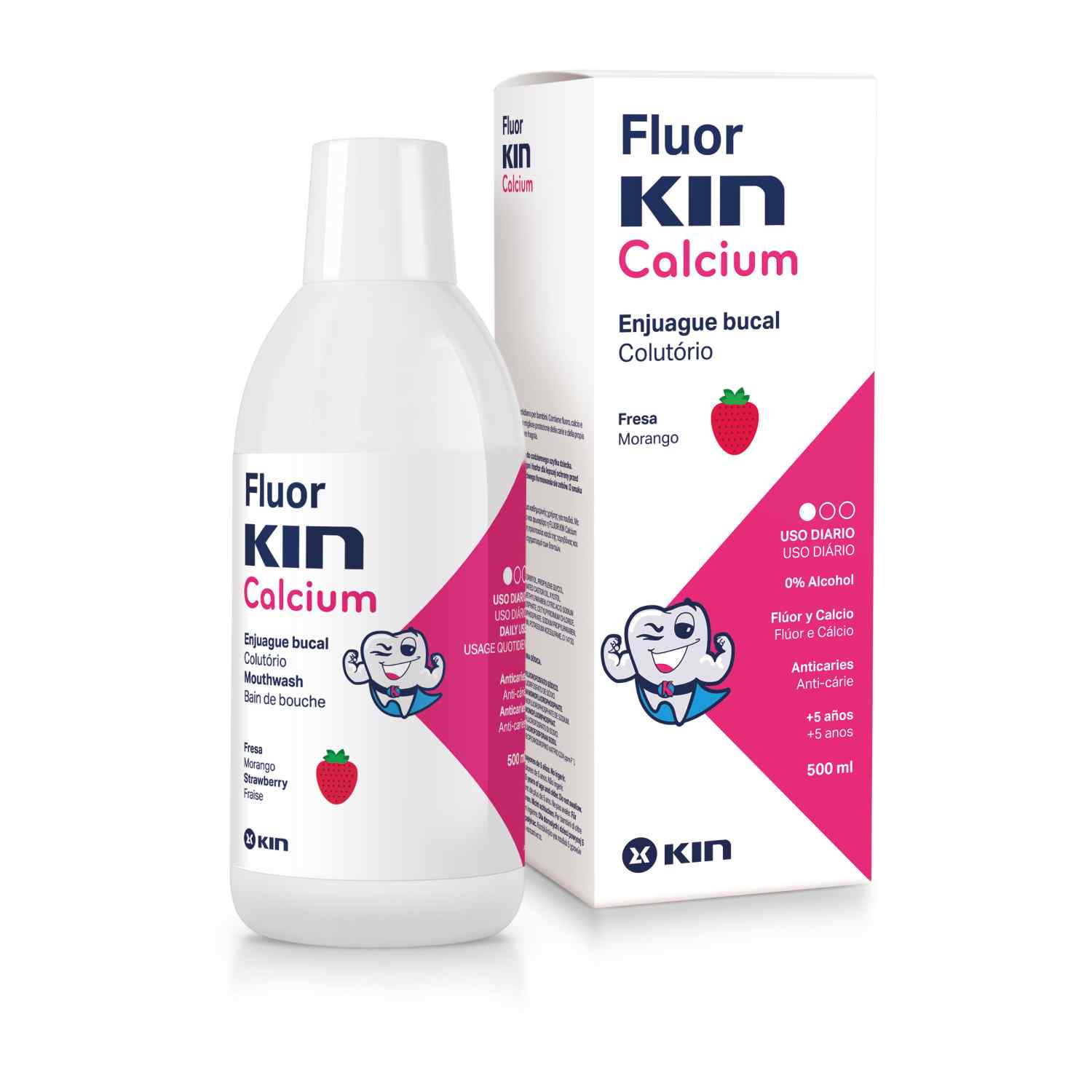Kin - FlourKIN Strawberry Calcium Mouthwash