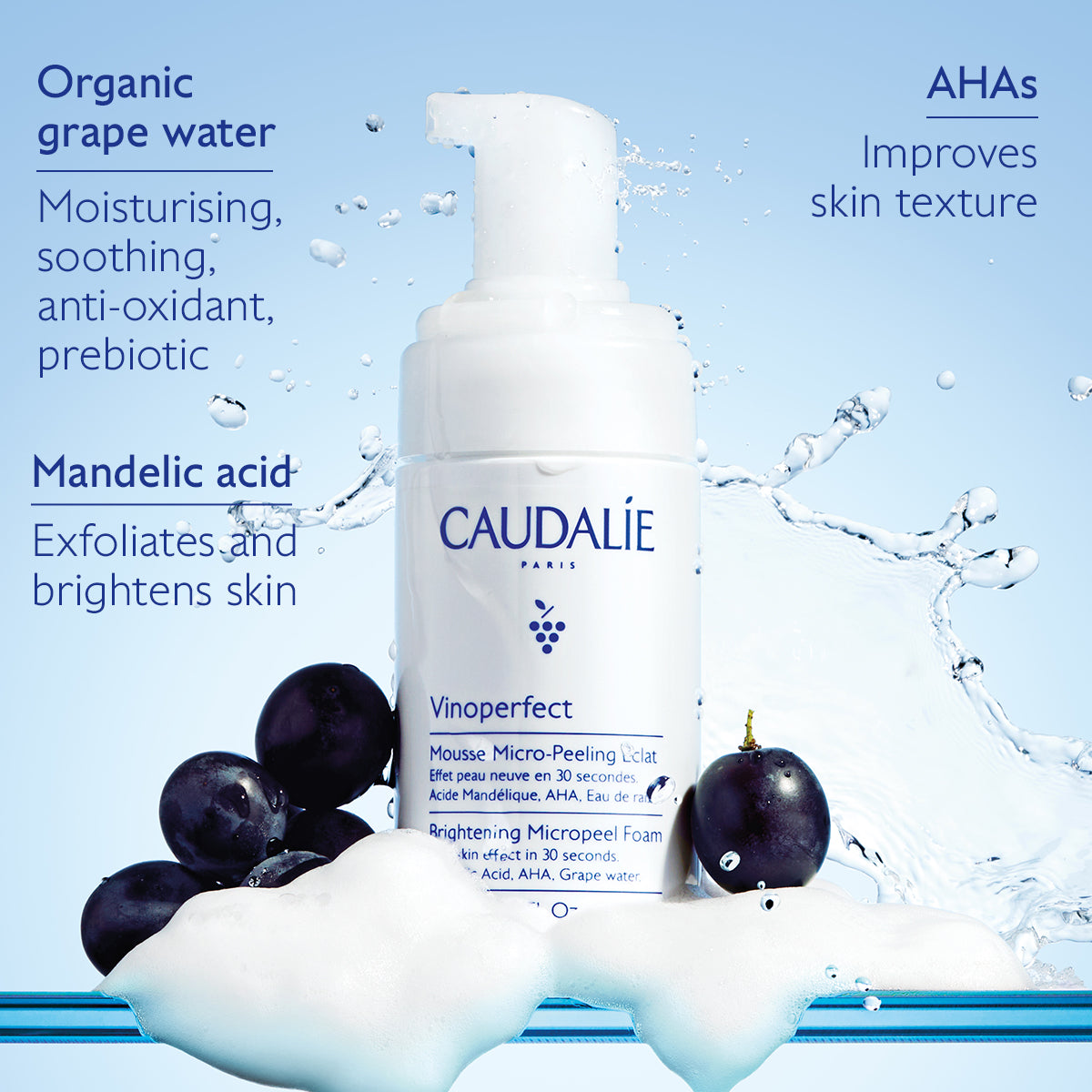 Caudalie Vinoperfect Brightening Micropeel Foam