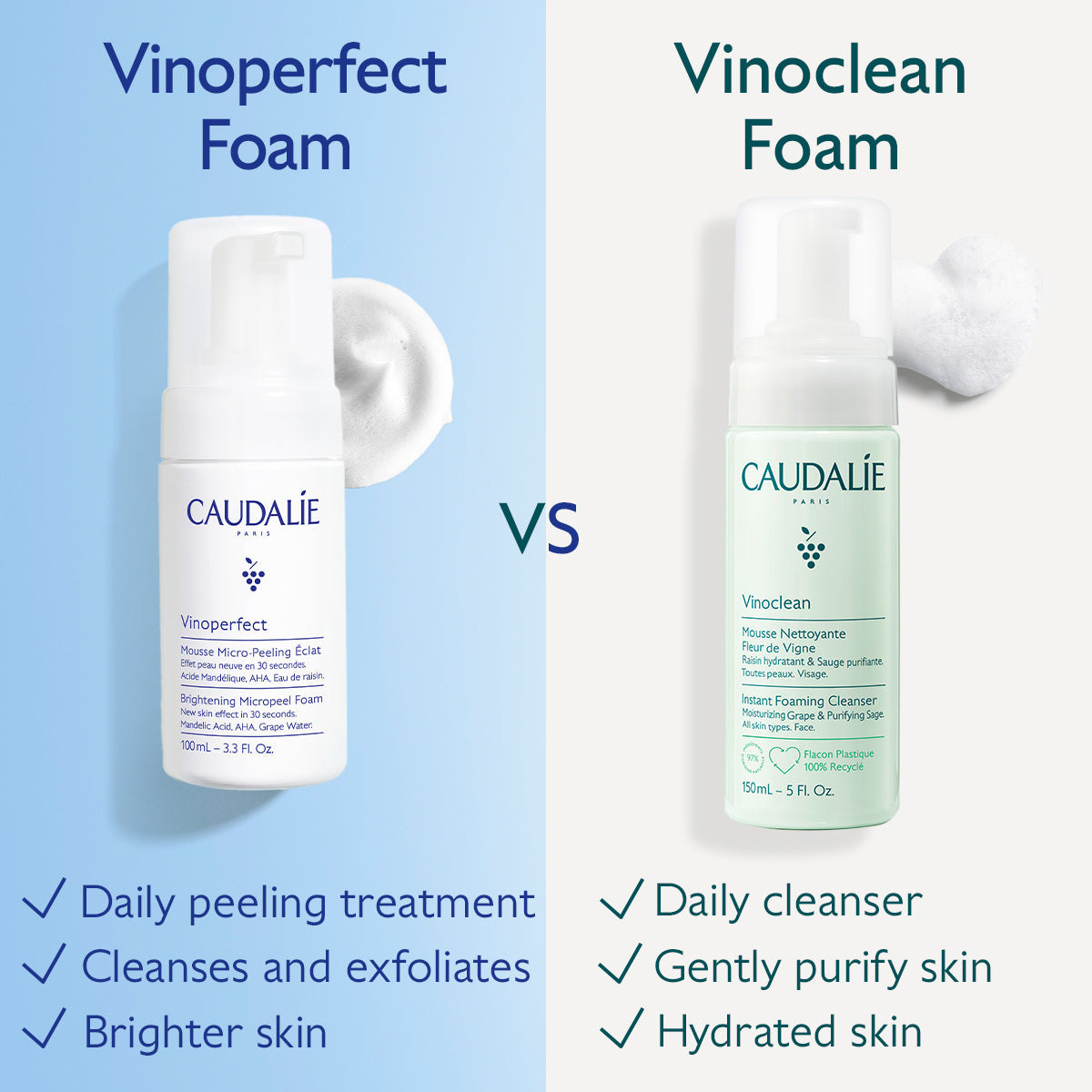 Caudalie Vinoperfect Brightening Micropeel Foam