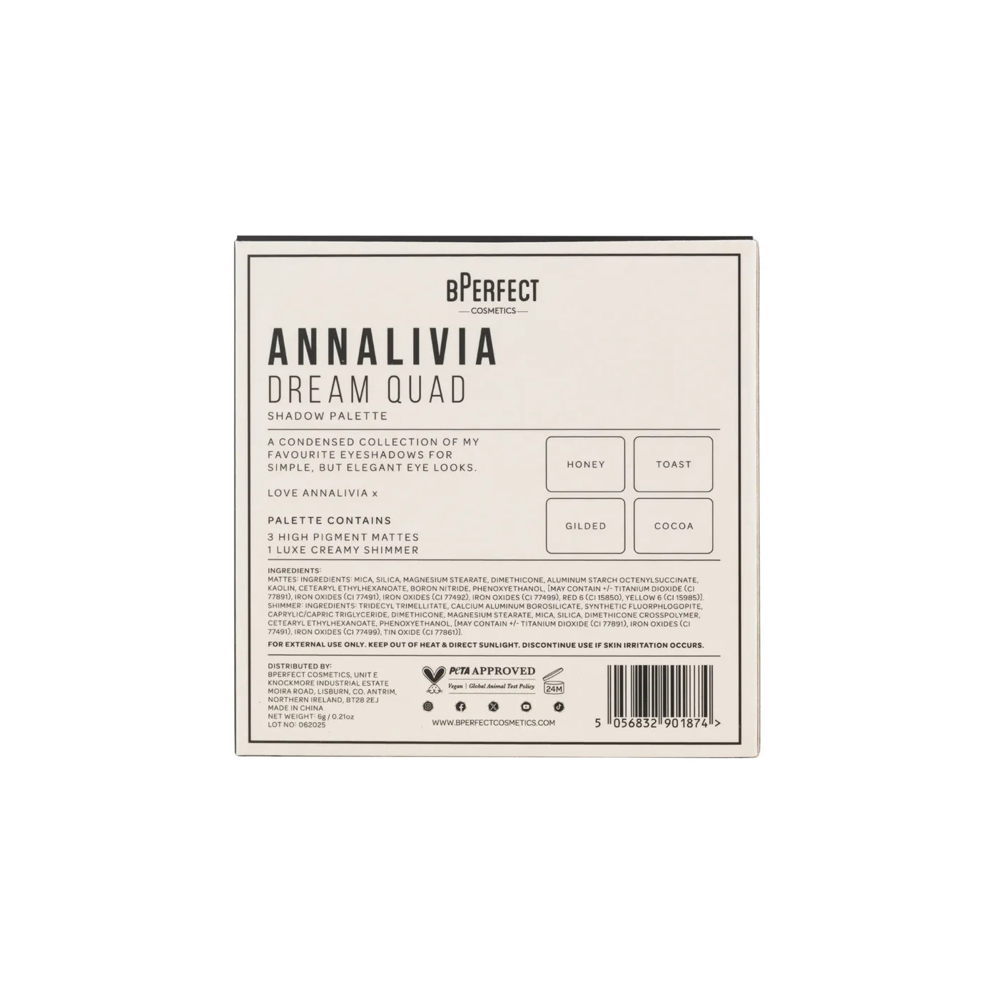 BPerfect x Annalivia - Dream Quad Shadow Palette