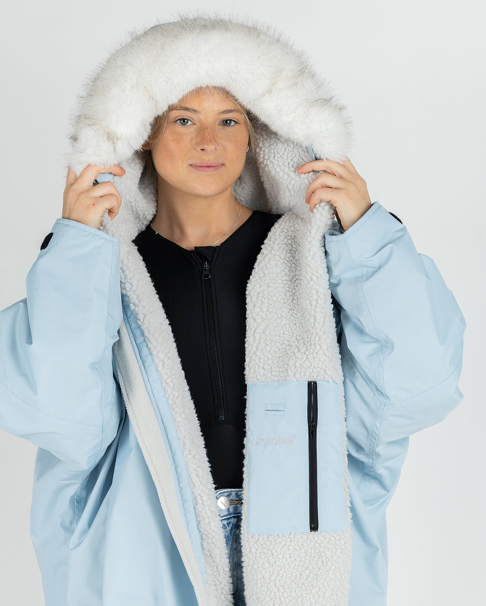 Dryrobe Long Sleeve Alpine Range - Ice Blue
