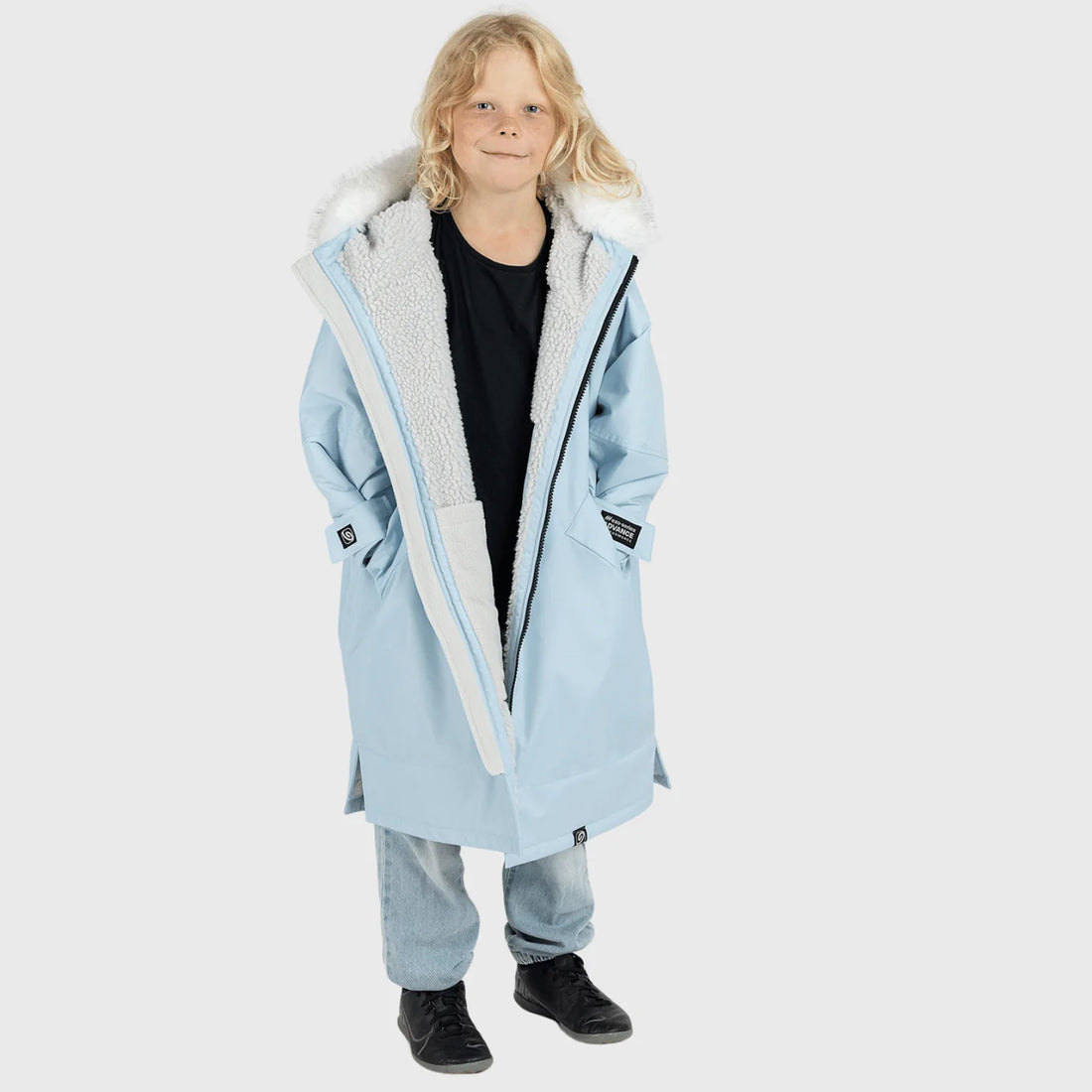 Dryrobe Long Sleeve Alpine Range - Ice Blue Kids 10-14
