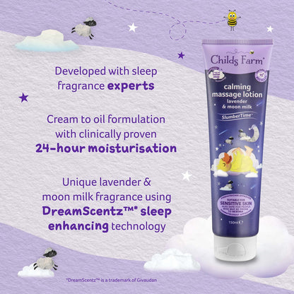 Childs Farm Calming Massage Lotion - Lavender &amp; Moon Milk