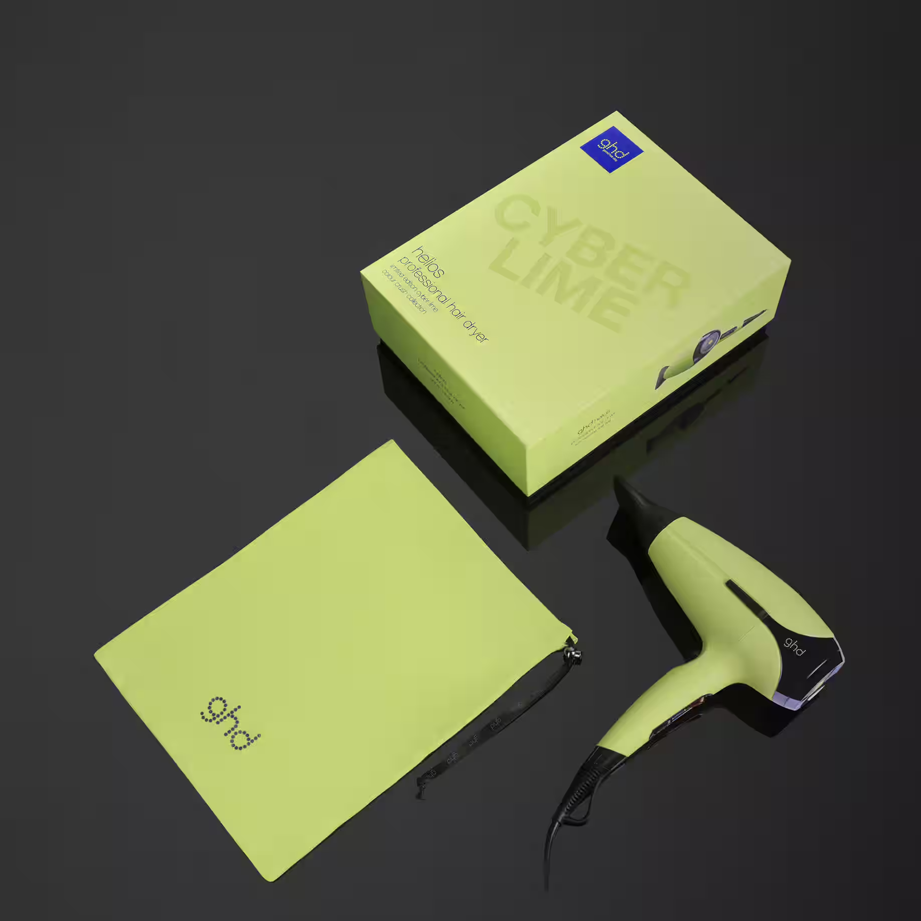 GHD Helios Lime Green Hair Dryer - Limited Edition