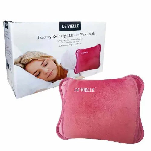 De Vielle Luxury Rechargable Hot Water Bottle - Pink